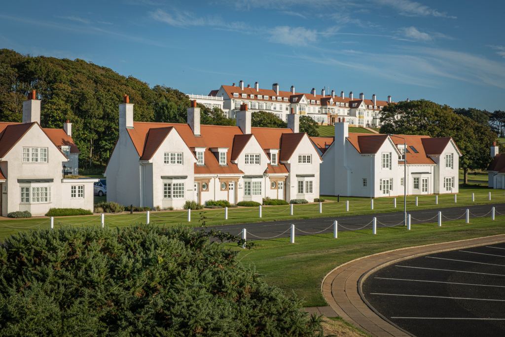 Estate cottages below the resort