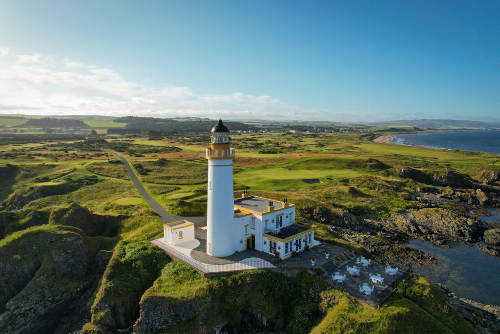 The lighthouse at Turnberry on the Ayrshire coast